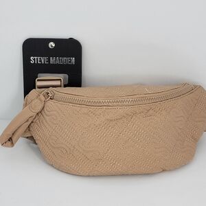 Steve Madden Tan Quilted Belt Bag‎